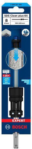8004257348 - Detailbild4_Hammerbohrer EXPERT SDS Clean plus-8X D.8mm Arbeits-L.100mm L.225mm BOSCH