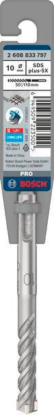 8004257364 - Detailbild_Hammerbohrer PRO Arbeits-L.50mm D.10mm L.110mm SDS plus-5X BOSCH