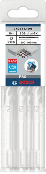 8004257370 - Detailbild2_Hammerbohrer PRO Arbeits-L.100mm D.12mm L.160mm SDS plus-5X BOSCH
