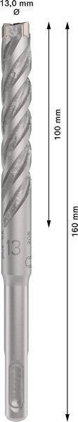 8004257379 - Detailbild4_Hammerbohrer PRO Arbeits-L.100mm D.13mm L.160mm SDS plus-5X BOSCH