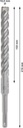 8004257393 - Detailbild2_Hammerbohrer PRO SDS plus-5X D.16,0mm Arbeits-L.150mm L.210mm SDS plus 1 St.