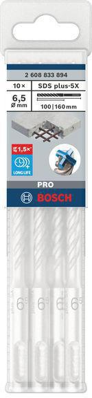 8004257448 - Detailbild_Hammerbohrer PRO Arbeits-L.100mm D.6,5mm L.160mm SDS plus-5X BOSCH
