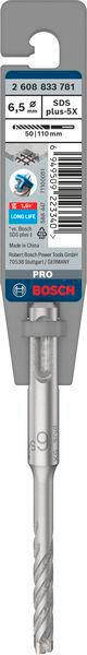 8004257454 - Detailbild3_Hammerbohrer PRO Arbeits-L.50mm D.6,5mm L.110mm SDS plus-5X BOSCH