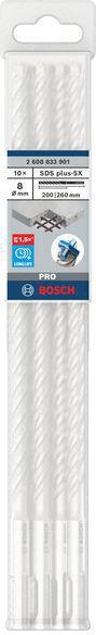 8004257465 - Detailbild_Hammerbohrer PRO Arbeits-L.200mm D.8mm L.260mm SDS plus-5X BOSCH