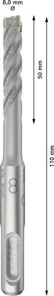 8004257470 - Detailbild4_Hammerbohrer PRO Arbeits-L.50mm D.8mm L.110mm SDS plus-5X BOSCH