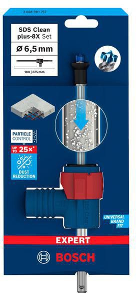 8004257477 - Detailbild4_Hammerbohrer-Set EXPERT SDS Clean plus-8X D.6,5mm Gesamt-L.225mm Arbeits-L.100mm