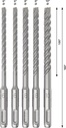 8004257480 - Detailbild5_Hammerbohrer PRO 5tlg. D.6-10mm Arbeits-L.100mm SDS plus-5X BOSCH