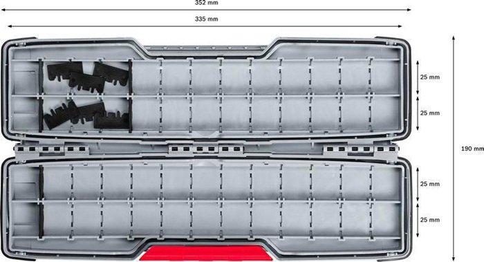 8004257494 - Detailbild2_Zubehör-Box PRO Tough Box Large Abm.50x120x355mm leer BOSCH