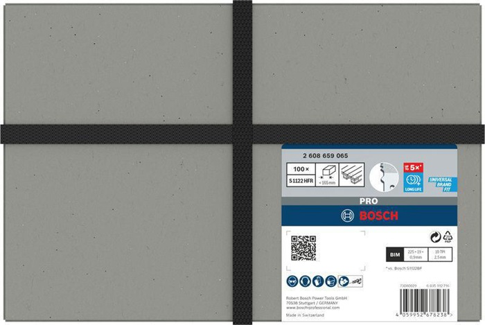 8004257521 - Detailbild5_Säbelsägeblatt PRO Pallet Repair fast S1122HFR L.225mm B.19mm Dicke 0,9mm 100St