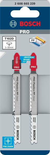 8004257542 - Detailbild3_Stichsägeblatt PRO Plastics PP clean T102D L.100mm BIM Zahnteilung 4mm 2St BOSCH