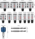 8004257767 - Detailbild5_Lochsägen-Set PRO Multi Material PC Plus 14tlg. D.20-76mm Arbeits-L.44mm BOSCH
