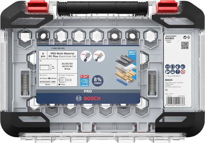 8004257771 - Detailbild_Lochsägen-Set PRO Multi Material PC Plus 9tlg. D.22-65mm Arbeits-L.44mm BOSCH