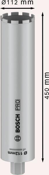 8004257855 - Detailbild5_Diamantbohrkrone PRO D.112mm Arbeits-L.450mm Schaft 1 1/4Zoll UNC