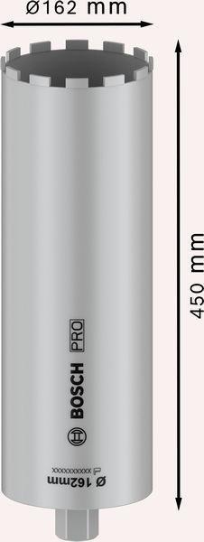 8004257857 - Detailbild5_Diamantbohrkrone PRO D.162mm Arbeits-L.450mm Schaft 1 1/4Zoll UNC