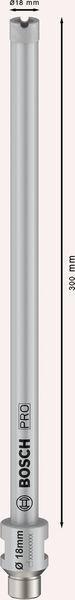 8004257858 - Detailbild2_Diamantbohrkrone PRO D.18mm Arbeits-L.300mm Schaft G 1/2Zoll BOSCH