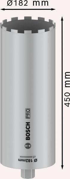 8004257859 - Detailbild5_Diamantbohrkrone PRO D.182mm Arbeits-L.450mm Schaft 1 1/4Zoll UNC