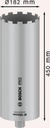 8004257859 - Detailbild5_Diamantbohrkrone PRO D.182mm Arbeits-L.450mm Schaft 1 1/4Zoll UNC