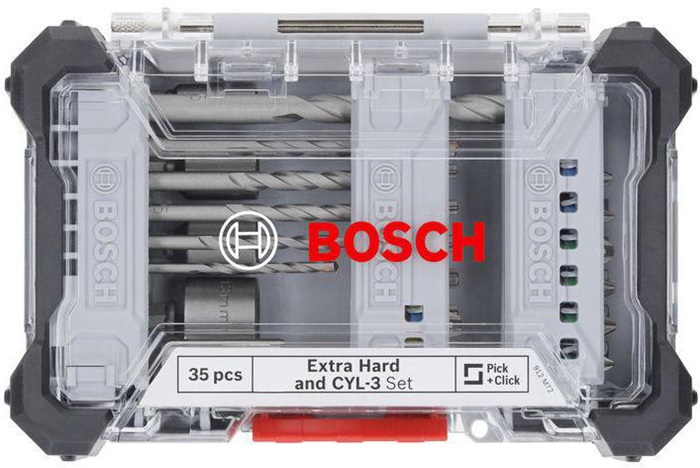 8004257951 - Detailbild_Bohrer-Bit-Set Extra Hard CYL-3 35tlg. L.25-100mm PH/PZ/SL/HEX/TH BOSCH