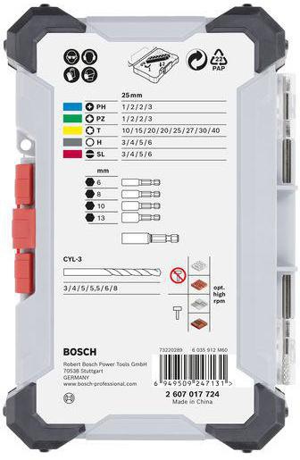 8004257951 - Detailbild2_Bohrer-Bit-Set Extra Hard CYL-3 35tlg. L.25-100mm PH/PZ/SL/HEX/TH BOSCH