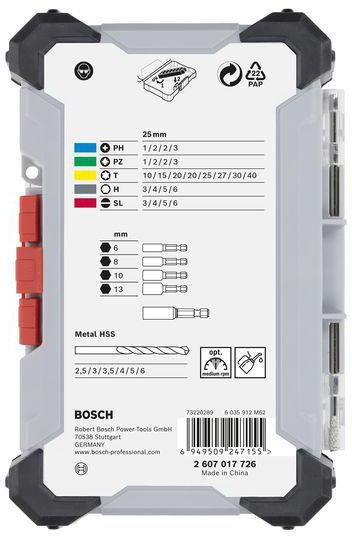 8004257953 - Detailbild4_Bohrer-Bit-Set Extra Hard Metal HSS 35tlg. L.25-105mm PH/PZ/SL/HEX/TH BOSCH
