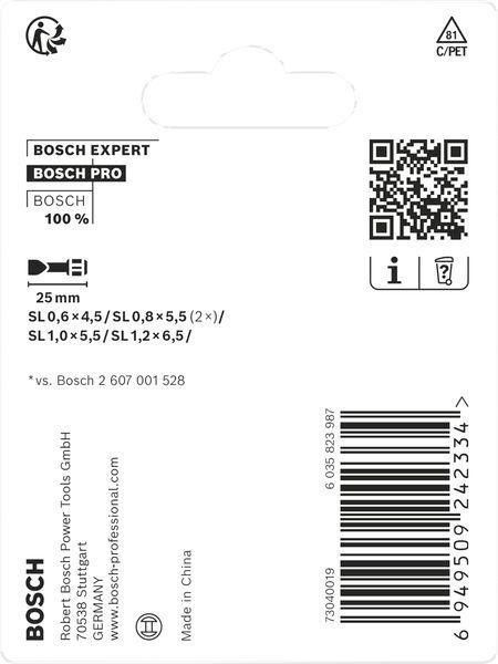 8004257957 - Detailbild3_Bit-Set PRO PRO Slotted Impact 5tlg. L.25mm SL4.5, 2xSL5.5, SL5.5, SL6.5 BOSCH