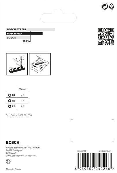 8004257959 - Detailbild_Bit-Set PRO Robertson Impact 8tlg. L.55mm 2xR1, 4xR2, 2xR3 BOSCH