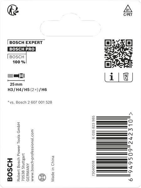 8004257960 - Detailbild5_Bit-Set PRO Hex Impact 5tlg. L.25mm H3, H4, 2xH5, H6 BOSCH
