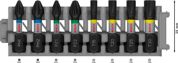 8004257962 - Detailbild5_Bit-Set PRO Impact Mixed 8tlg. L.25mm PH/PZ/T BOSCH