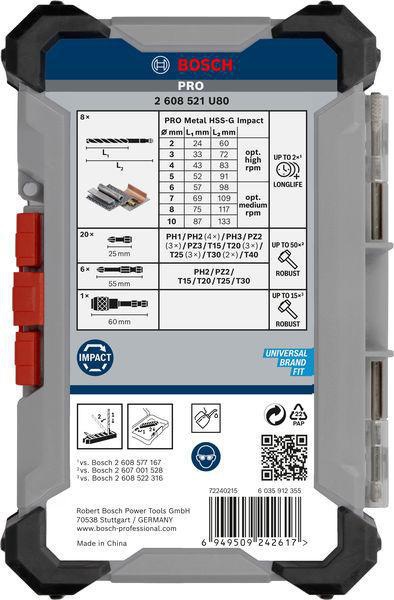 8004257964 - Detailbild4_Bohrer-Bit-Set PRO Impact Mixed 35tlg. m.Metallbohrern BOSCH
