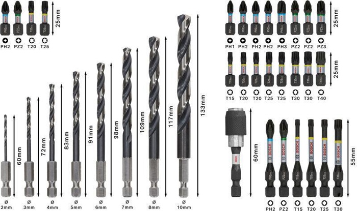 8004257965 - Detailbild_Bohrer-Bit-Set PRO Impact Mixed 35tlg. m.Metallbohrern BOSCH