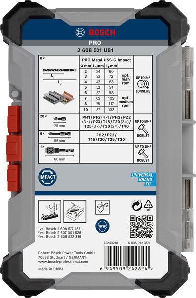 8004257965 - Detailbild5_Bohrer-Bit-Set PRO Impact Mixed 35tlg. m.Metallbohrern BOSCH