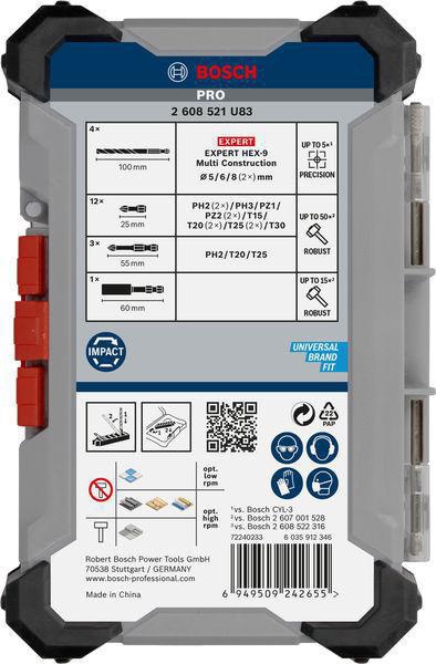 8004257970 - Detailbild_Bohrer-Bit-Set PRO Impact Multi Construction 20tlg. BOSCH