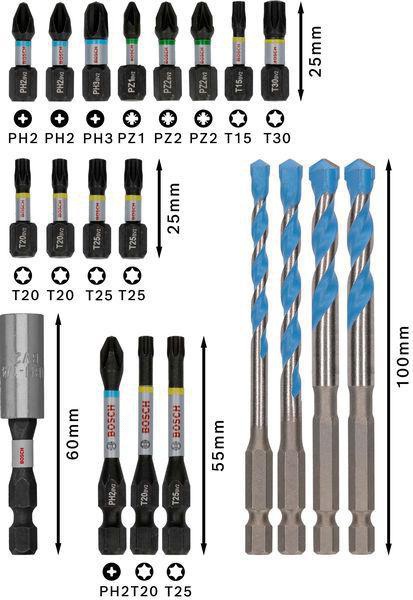 8004257970 - Detailbild2_Bohrer-Bit-Set PRO Impact Multi Construction 20tlg. BOSCH