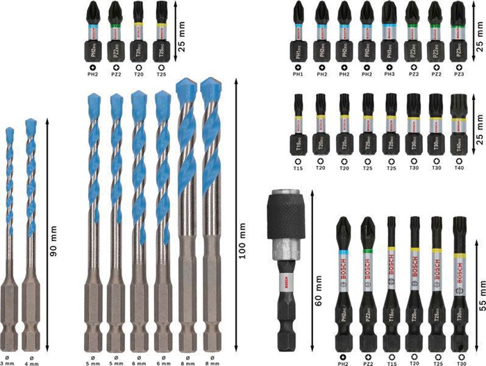 8004257972 - Detailbild_Bohrer-Bit-Set PRO Multi Construction 35tlg. BOSCH