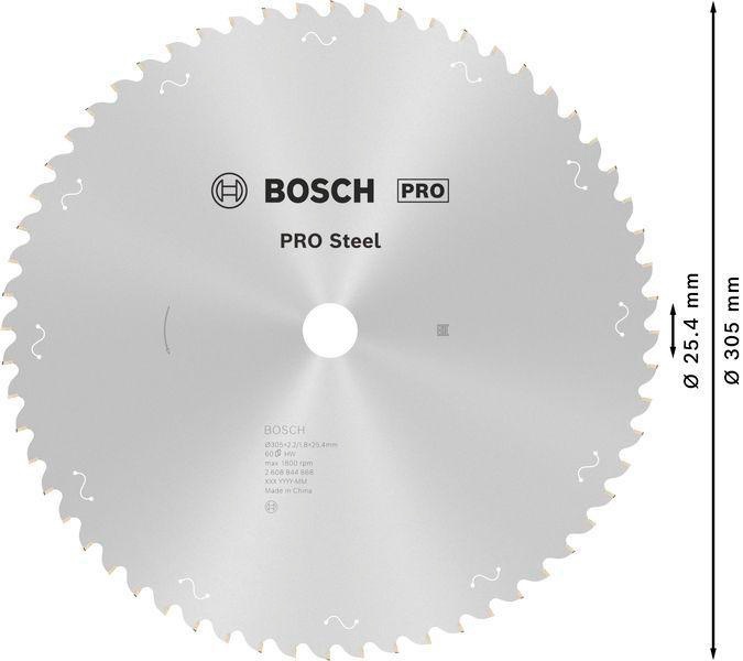 8004257999 - Detailbild4_Kreissägeblatt PRO Steel Form HLTCG D.305mm Bohrungs-D.25,4mm Z.60 BOSCH