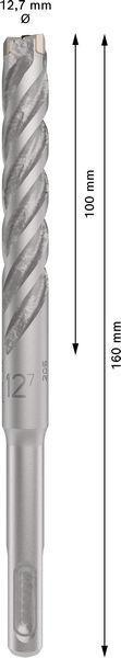 8004726841 - Detailbild4_Hammerbohrer PRO L.160mm D.12,7mm Arbeits-L.100mm SDS plus-5X BOSCH