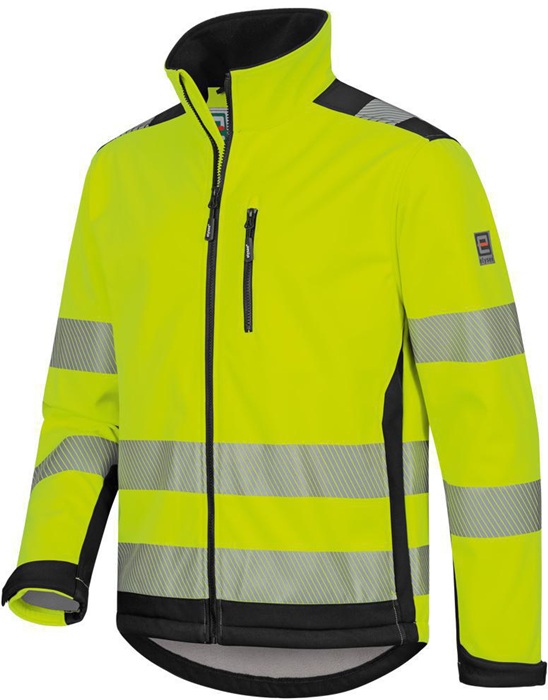 8004850549 - Detailbild2_Warnschutz-Softshelljacke RYAN Gr.L (54/56) gelb/schwarz ELYSEE