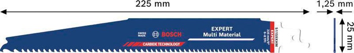 8004962154 - Detailbild4_Säbelsägeblatt Expert Multimaterial L.225mm B.25mm TPI 6-8 3-4mm 1 St./Karte