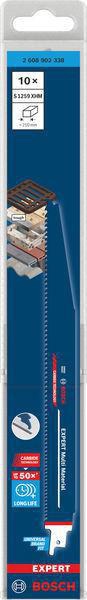 8004962158 - Detailbild4_Säbelsägeblatt Expert Multimaterial L.300mm B.25mm TPI 6-8 3-4mm 10 St./Karte