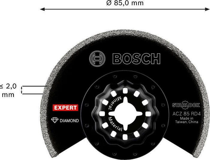 8004962170 - Detailbild4_Segmentsägeblatt EXPERT ACZ 85 RD4 Dia D.85mm Mörtel Starlock BOSCH