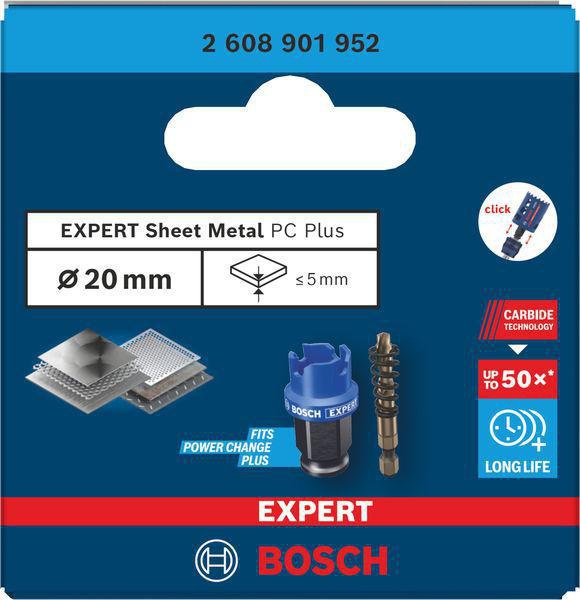 8004962189 - Detailbild4_Lochsäge EXPERT Sheet Metal D.20mm Schnitt-T.5mm Power Change Plus BOSCH