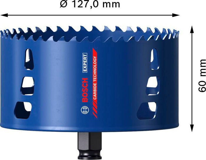 8004962195 - Detailbild_Lochsäge EXPERT Multi Material D.127mm Schnitt-T.60mm Power Change Plus BOSCH