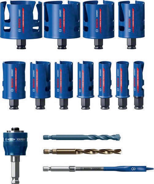 8004962197 - Detailbild2_Lochsägen-Set EXPERT Multi Material 15-tlg.20-76mm Schnitt-T.60mm BOSCH