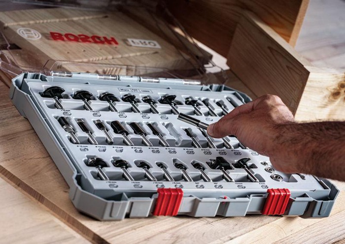 8004969115 - Detailbild3_Freihandfräser-Set PRO 30tlg. Arbeits-L.19/32 - 1/2Zoll Schaft 1/4Zoll BOSCH