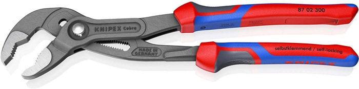 4000794281 - Detailbild_Wasserpumpenzange Cobra® L.300mm Spann-W.60mm pol.Mehrkomp.-Hülle KNIPEX