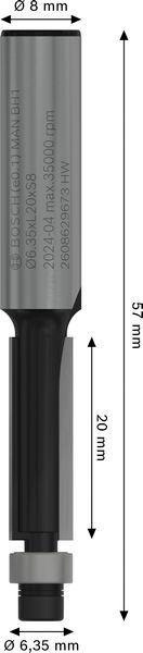 8004969248 - Detailbild4_Bündigfräser PRO D.6,4mm Arbeits-L.20mm Schaft 8mm BOSCH