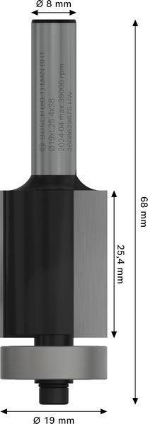8004969250 - Detailbild5_Bündigfräser PRO D.19mm Arbeits-L.25,4mm Schaft 8mm BOSCH