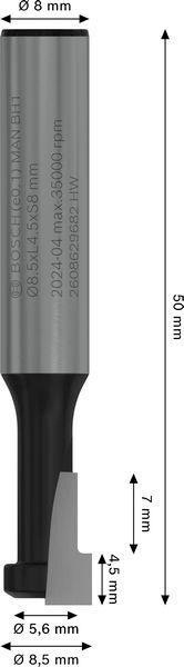 8004969256 - Detailbild2_T-Nutfräser PRO D.5,6mm Arbeits-L.4,5mm B.8,5mm Schaft 8mm BOSCH