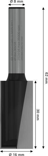 8004969260 - Detailbild5_Nutfräser PRO D.16mm Arbeits-L.30mm Schaft 8mm BOSCH