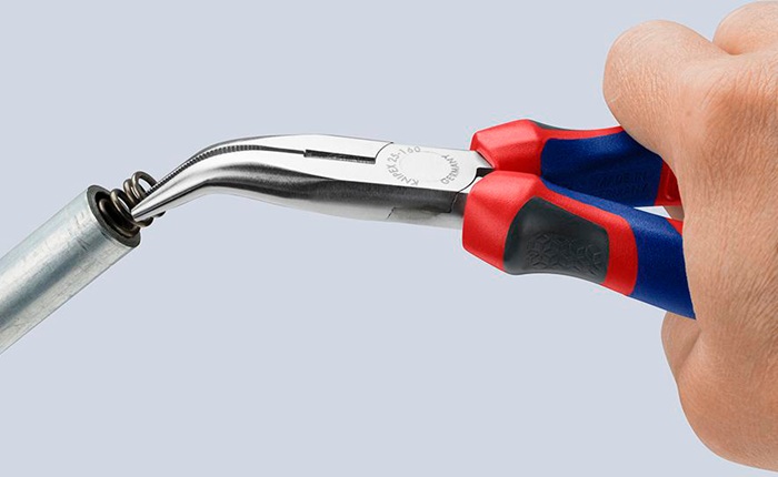 4000794484 - Detailbild_Flachrundzange L.160mm flachrund 40Grad gew.Comfort-Griff KNIPEX